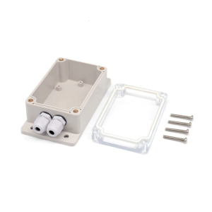 Hinged Shell Clear Cover Junction Box Waterproof IP66 Electrical Boxes Wall Hang- Project Cases Enclosure with Hole