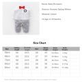 【COD】Baby Romper  Clothes Set Summer Thin Jumper Baptismal Newborn Jumpsuit Gentleman Bayi Short Sleeve Clothing Suit Bodysuits. 
