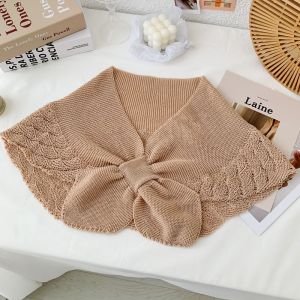 Syal Kerah Rajut Selendang Korea Wanita Aksesoris Baju Syal Bahu Selendang Krerah Baju Instan