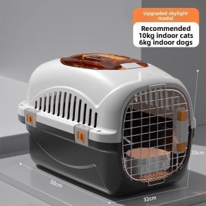 5210A หลายฟังก์ชัน กล่องขนส่งสัตว์เลี้ยงทางอากาศ แบบเรียบง่าย ระบายอากาศได้ดี กรงรถ ใหม่ แบบพกพา กล่องขนส่งสุนัข ของใช้สำหรับสัตว์เลี้ยง