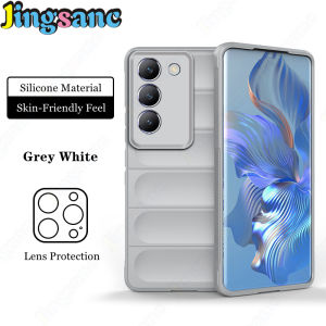Jingsanc Ốp điện thoại cho Vivo vỏ bọc hoàn toàn sang trọng Y100 5G/Vivo Y100 vỏ lưng silicon chống sốc chống vân tay HD001