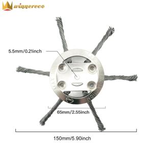 Máy cắt cỏ đĩa bền thắt nút dây Bánh xe làm sạch đánh bóng Đĩa kim loại bàn chải tròn được xây dựng trong sửa chữa tấm vườn phụ kiện dụng cụ điện