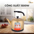 Ấm điện đun nước đế liền 5L, 1500W, inox sơn tĩnh điện Hare HR-KE1850 - Bảo hành 12 tháng. 