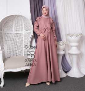 Gamis Madina Laura Katun Toyobo Polos Casual Dress Wanita Kekinian // Fashion Muslim