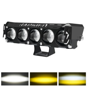 2PCS 6-Eye 120W Super Bright Mini Driving Light Set Led Light Motorcycle Headlight 3 Color Dual color