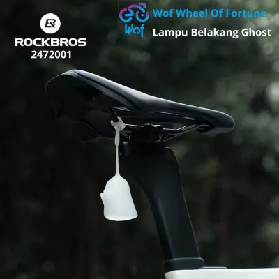 ROCKBROS 2472001 Lampu Silikon Belakang Sadel Sepeda 3 Mode IP64 Elastis Tinggi Tahan Debu Tahan Air Lampu Peringatan USB Tipe-C Bicycle MTB Road Bike Rear Taillight Dustproof Waterproof Warning Gost Light Bag Saddle 24720010001