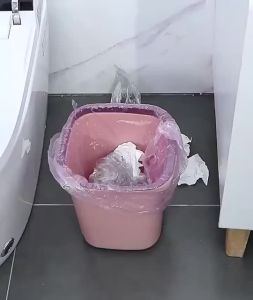 Kitchen Wall Hanging Trash Can (9L) - Large Opening Anti-Odor Dustbin with Sliding Cover