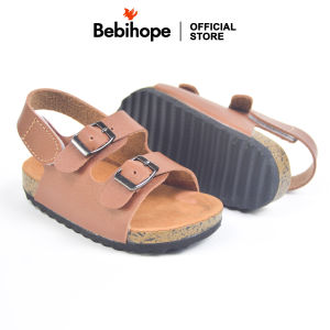 Sandal Anak Laki Perempuan Usia 1 2 3 Tahn Gesper Velcro Tali Belakang Tan