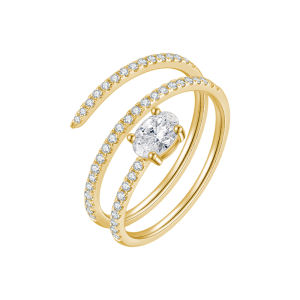 Queensun 18K gold  0.25carat  lab grown diamond princess square nail row ring customize diamond gemstone ring ring jewelry for women Ladies gifts  jewelry gift 钉子钻石戒指女生