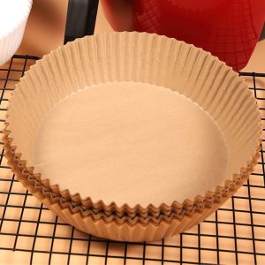 Bộ 50 Giấy Lót Nồi Chiên Không Dầu Chống Dính Hình Tròn 20cm Dùng Một Lần