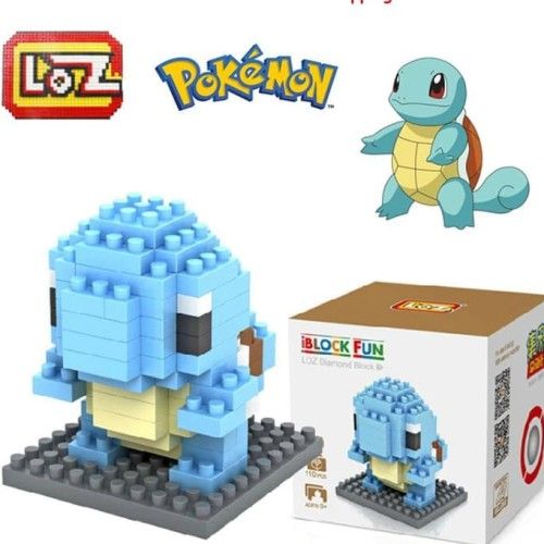 Loz Lego Pokemon Squirtle Bricks Nano Block 9140 Mainan Edukatif