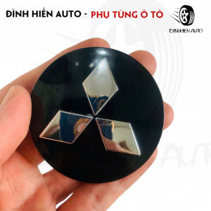 Logo chụp mâm (logo lazang) xe Mitsubishi kích thước tổng thể 60mm tạo độ sang trọng cho mâm bánh xe
