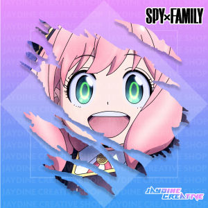 Spy x Family Scratch Design Sticker Indoor Outdoor Vinyl Sticker Waterproof & Non-Faded