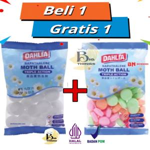 BELI 1 GRATIS 1 Dahlia Kamper Barus Putih Bonus Kamper  Warna Toilet 25 + 25gr  Napthalene Ball TOILET LEMARI Baju Pakaian PEWANGI RUANGAN