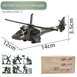 1:52 Toy Car Set / Simulation Military Toy Alloy Armored Vehicles / Tanks / Helicopter Models/gifts