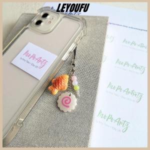 LEYOUFU Tinh Tế Cá Nhỏ Đính Cườm Điện Thoại Di Động Quyến Rũ Phổ Điện Thoại Di Động Chống Mất Dây Buộc Thời Trang Điện Thoại Trang Trí Ngắn Dây Đeo