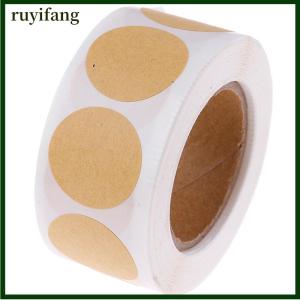 ruyifang 500ชิ้น/เซ็ตสติกเกอร์สติกเกอร์สติกเกอร์ BLANK round CRAFT ป้ายสติกเกอร์ DIY สำหรับแพคเกจ