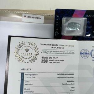1196F-ĐÁ AQUAMARINE (THIÊN NHIÊN ) XANH DƯƠNG NHẠT KHÔNG XỬ LÝ KEO