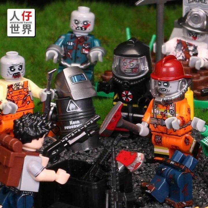 Lego Resident Evil Soldier Biochemical Zombie Building Blocks