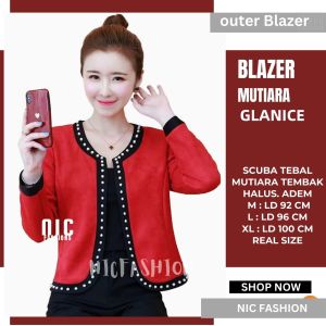 Blazer Kerja Oversize Wanita Variasi Mutiara - NIC Fashion / Blazer Oversize Korea Style Glanice