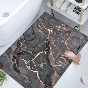 ถูกที่สุด/พร้อมส่ง/ผ้าเช็ดเท้า พรมเช็ดเท้า ห้องน้ำ แร่ดินเบา ลายหินอ่อน แห้งไว กันลื่น ขนาด 40x60 ซม.มีกันลื่นอย่างดี