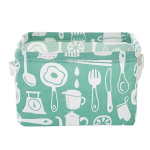Foldable Cotton Linen Storage Box Waterproof Durable Fabric Cosmetic Storage Basket With Handle Desktop Storage Box