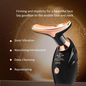 Pemijat Wajah Leher Pemijat Mata Wajah Pengantar Peremajaan Kulit Mikro Alat Kecantikan Anti Penuaan