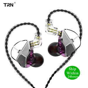 TRN ST1 PRO 1DD 1BA pemandu hibrid dalam telinga Earphone berwayar dengan Tuning Switch Headphone membatalkan HIFI Earbuds Bass Headset