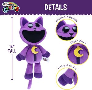 Poppy Playtime - Smiling Critters Deluxe Plush [Officially Licensed] 14" Tall (CatNap)