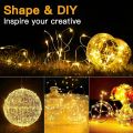 6/12/20 Pack Fairy Lights Battery Operated 200CM20 LED Mini String Lights Twinkle Lights Silver Wire Firefly Starry Lights for Mason Jars Wedding Party Christmas Centerpiece Table Decorations, Warm White. 
