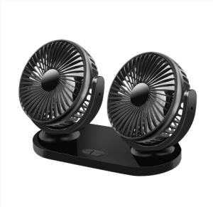 【High Quality】Car Fan 5V General Small Electric Fan Large Truck Double Head Shaking Head USB Fan 360 Degree Rotatable Air Circulator