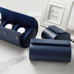 1/2/3 Slots Watch Roll Travel for Case Portable Vintage Leather Display Watch Storage Box with Slid in Out Watch Organiz