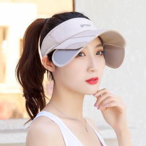 Mũ Trùm Đầu Che Nắng Hở Chóp Spost Nón Chống Nắng Nữ Vành Rộng kéo ra thu vào được Ngăn Tia Uv Style Năng Động Trẻ Trung