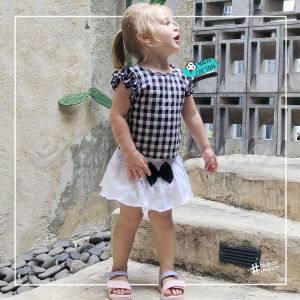 ⭐️ baju bayi setelan bayi setelan anak cewe 1y 2y 3y black white lucu murah ⭐️