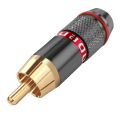 RCA Plug Audio Video Locking Cable Connector Plug Titanize Connector. 