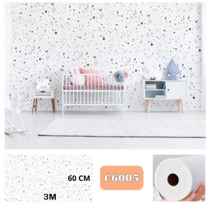 1 ROLL BESAR -Wallpaper Dinding Motif Vinyl Marble Foam Roll Sticker Kamar Dekorasi Foam 60cmx3m