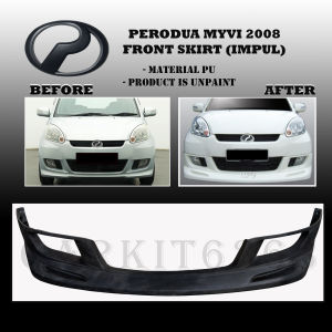 PERODUA MYVI 2008 IMPUL FRONT SKIRT LIP ORIGINAL SKIRT BODYKIT (MATERIAL PU)