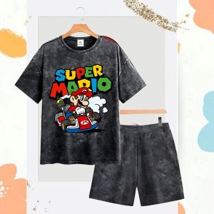 Elika.kids - Setelan anak WASH laki-laki dan perempuan celana pendek sablon digital MARIO BROSS bahan cotton combed / Pakaian anak WASH MARIO BROSS celana pendek sablon digital 1-10 tahun