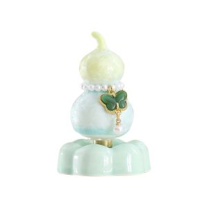 LITUILI 360 ° Sự xoay chuyển Tượng bầu gốm sứ Nhiều màu sắc May mắn Bầu may mắn xoay Sáng tạo Tinh tế Tượng gốm sứ Trang trí nhà cửa