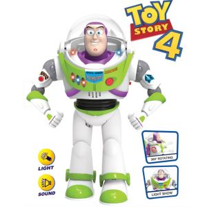 YUDESHUI Toy Story Buzz Lightyear Model Toys With Wings Light and Sound Buzz Lightyear Action Figure Toy Cute Electric Walking Robot Birthday Gift