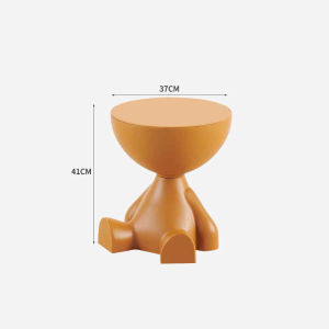 【24 Hours Shipped】Large Size Creative Cream Style Home Living Room Sofa Side Table Bedhead Plastic Mobile Storage Small Round Table Stool