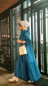 NURRYN BASIC MIDI DRESS BAHAN RAYON LD 115 PB 120