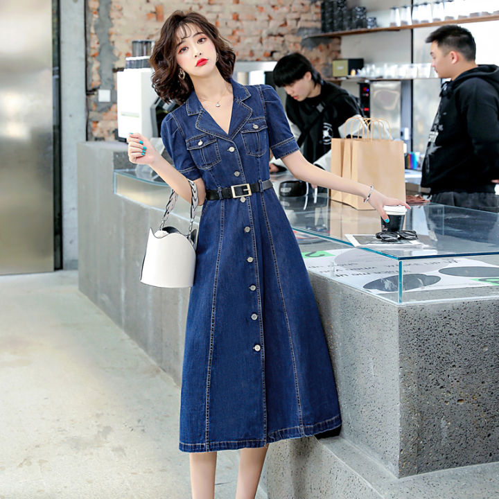 76694 A-Line Denim Shirt Dress | DABAGIRL, Your Style Maker | Korean  Fashions, clothes, bags&shoes, accessories, cosmetics