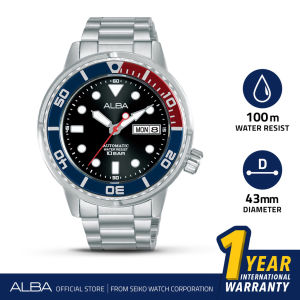 Jam Tangan Pria Alba Automatic Stainless Steel Black AL4247X1 AL4247 Original