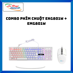 Combo Phím chuột EKG801W + EMG801W - Hàng Chính Hãng
