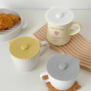 Silicone Cup Lids Cover Creative Simple Color Silicone Lid Dust Cup Water Cup Lid Mug Glass Cup Dust-Proof Cover