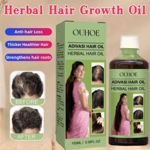 🌿 OUHOE Herbal Hair Growth Oil: Strengthen Thicken & Hydrate Nourishing Treatment For Thinning Hair Visible Results In Stages