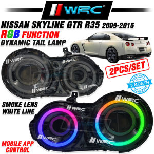 JM-41-RGB Nissan Skyline GTR R35 2009 - 2015 RGB Function Dynamic Tail Lamp ( Smoke + White Line )