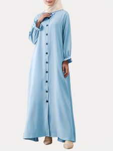 GDTIMA Rania Long Dress Korean Style Gamis Kancing Depan Gamis Busui Gamis Syari Gamis Polos