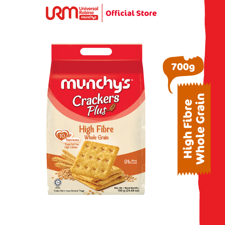 Munchy's Crackers Plus High Fibre Whole Grain 700g Lazada